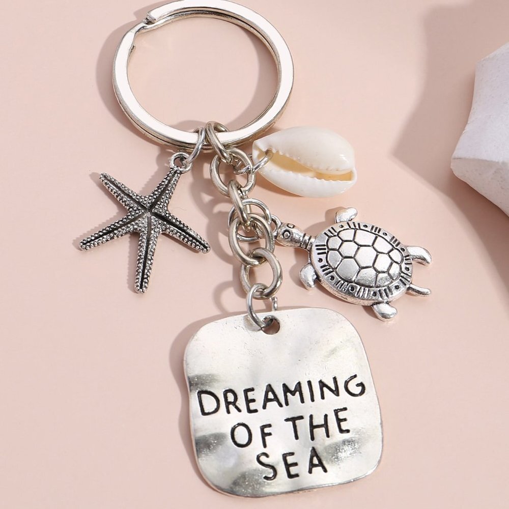Pendant Keychain, Shell & Tortoise Keychain for gifts, wallets, school bags